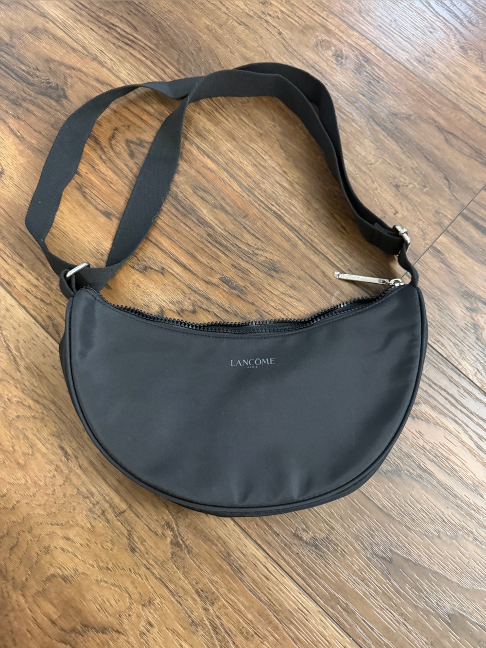 Lancome Black Crescent Crossbody Pouch
